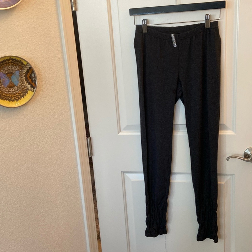 Nyah designer soft leggings with ruched ankles